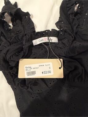 NWT Gab & Kate Black Eyelet Bodysuit (Mixology)